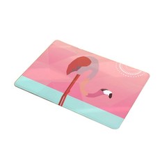 Happy Trading Happy Pop 線條廚房浴室腳踏墊, 粉紅火鶴, 1個
