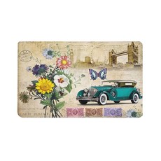 Happy Trading Happy Pop City Land War 廚房浴室地墊, 綠色汽車, 1個