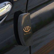 VIP 유광 메탈 도어가드 4p, 월계수 블랙(골드로고), 1세트