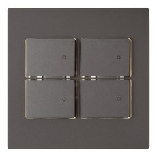 CHEIL ELECTRIC 4開關面板 深灰色, 1個