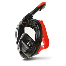 쎄악 풀페이스 스노클링 마스크 여성아동용 UNICA, UNICA BLACK + BLACK + ORANGE