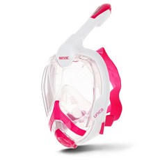 쎄악 풀페이스 스노클링 마스크 여성아동용 UNICA, UNICA WHITE + PINK