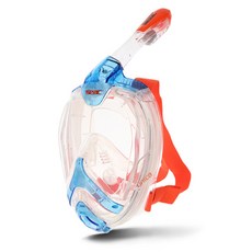 쎄악 풀페이스 스노클링 마스크 여성아동용 UNICA, UNICA BLUE + CLEAR + ORANGE