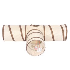 hugmii 貓T形隧道遊樂場, 米色棕色, 1個