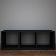 큐빅스 1 컬러 공간박스 3단, 블랙