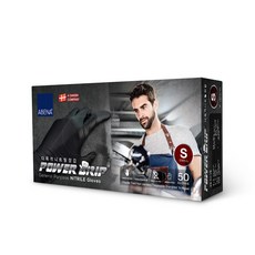 아베나 다목적 니트릴 위생 장갑 블랙 S 85mm DK990PF, 50개입, 1개