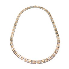 38 N12鍺項鍊 銀+玫瑰金 48片, 1個