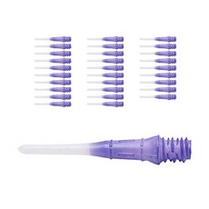 L-Style 優質唇點漸變軟鏢尖, 淺紫色, 30件