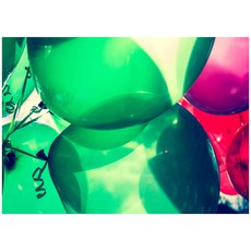 UVDS 주방 강화유리 아트보드 사이다 같은 녹색 풍선, 1개