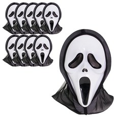 partypang 稀鬆布面具 10入, 白色的