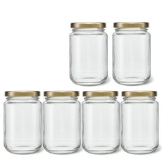 미르코리아 M glass 유리저장병 골드 380g, 350ml, 6개