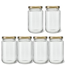 미르코리아 M glass 유리저장병 골드 580g, 400ml, 6개