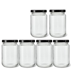 mir 黑色蓋玻璃瓶 380g, 350毫升, 6入