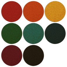 大家的工廠 彩色軟木杯墊 圓形A 8入組, 8種, 1個