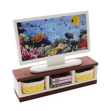 아트조이 DIY 미니어처 홈퍼니싱 TV & TV Console Set, 혼합 색상, 1세트