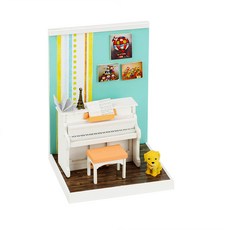 아트조이 DIY 미니어처 홈퍼니싱 Piano room, 혼합 색상, 1세트