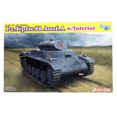 DRAGON 1/35 Pz.Kpfw.2 Ausf.A w/Interior 塑料模型, 1套