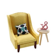 아트조이 DIY 미니어처 홈퍼니싱 Highback Chair Set, 혼합 색상, 1세트