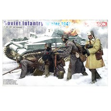 DRAGON 1/35 蘇聯步兵冬季 1941 年塑料模型, 1套