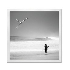 K-ART JAPAN 黑白藝術掛鐘, 白色(框架)