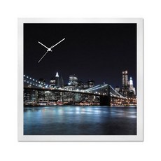 K-ART JAPAN 夜景藝術掛鐘, 白色(框架)
