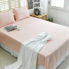 BLEDIK HOME 素色壓紋床墊, 淡粉色