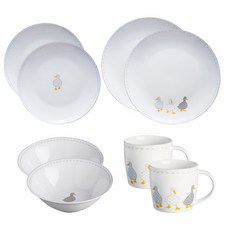 프라이스앤캔싱턴 메디슨 디너 식기세트 8p, 그레이, 접시 26.5cm x 2p + 21cm x 2p + 시리얼볼 2p + 머그 2p, 1개