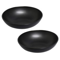 레벤쿠첸 오다도기 오발 정타원 볼 16cm, 블랙, 2개입