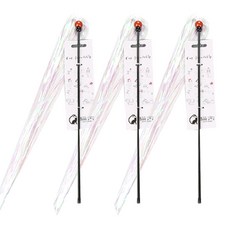 Vicell 貓玩具發光棒直釣魚竿, 混色, 3片