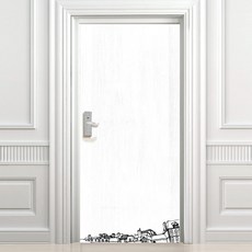 設計師系列玄關門貼紙復古風格 VDS 256 高級, 白木