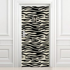 Design Soup黑色復古風格BVDS 06高級米色木紋玄關門壁紙, 米色木