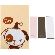 黃氏便當 無黏性Yummy袋 小狗圖案 100入 + Especially 長方形貼紙 100入, 1套