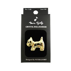 mr.golf 14K鍍金 12生肖 水晶球標 狗