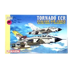 DRAGON 1/144 義大利龍捲風ECR戰鬥機紅魔和鯊魚牙塑膠模型, 1套
