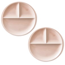 오다도기 레벤쿠첸 티토 3칸 원형 나눔접시 22cm, 핑크, 2개