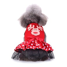 狗店寵物樂趣萬聖節服裝, 紅色麋鹿裙