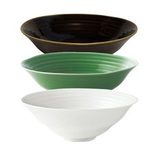 레벤쿠첸 오다도기 쿠쉬메 샐러드 볼 16.5cm x 3p 세트, 화이트, 다크레드, 그린, 1세트