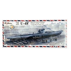 FLYHAWK YX002 1/700 DKM U-Boat Type 7 B U-48 塑料模型, 1個