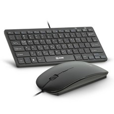 DD ZONE 迷你 有線鍵盤 + 滑鼠組, DMK-520M, 黑色, 一般型