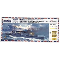 FLYHAWK YX009 1/700 USS Ward DD-139 Wickes Class Destroyer 1941 限量版塑料模型戰艦, 1個