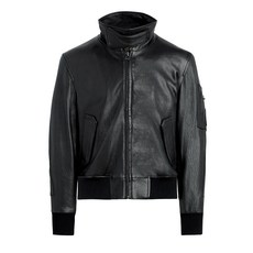 조스진 남성용 MD 가죽 밀리터리 봄버