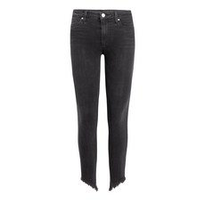 조스진 여성용 아이콘 앵클 사선 디자인 수술 단 진 청바지