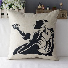 블리코 홈테리어 린넨 헵번 몬로 코트 쿠션, 잭슨B