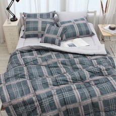 CHOUETTROOM 雙線格紋超細纖維棉被寢具組