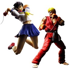 STREET FIGHTER 萬代 016 SHF 手辦櫻花健 2 件, 1套