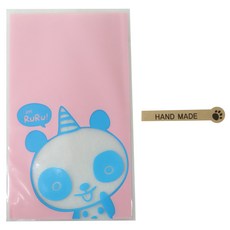 황씨네도시락 비접착 야미봉투 팬더 100p + 스티커 발바닥 핸드메이드 크라 100p, 1세트