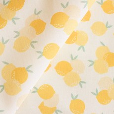 Eco chic系列水果DTP印花20支棉布, 黃色鳳梨款