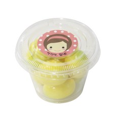 에이치씨엔 투명 머핀컵 소 50p + 평면뚜껑 50p + 연인 스티커 소녀 50p, 1세트