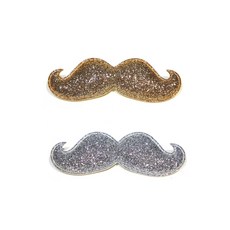 Schwebe Mustache 領結閃亮衣夾 + 繩子套組 2p