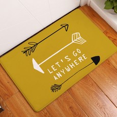 愛心與箭頭圖案印花地墊, 03